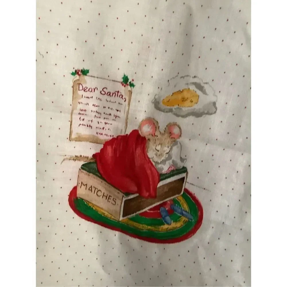 The Mistletoe Mice Fabric Panel